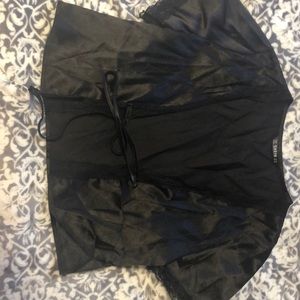 SHEIN plunging neck lace trim top